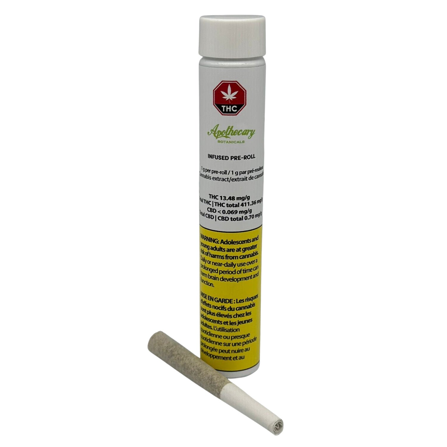 Apothecary Botanicals : DIAMOND FSMI INFUSED PRE-ROLLS - DIAMOND FSMI INFUSED PRE-ROLLS (1g)