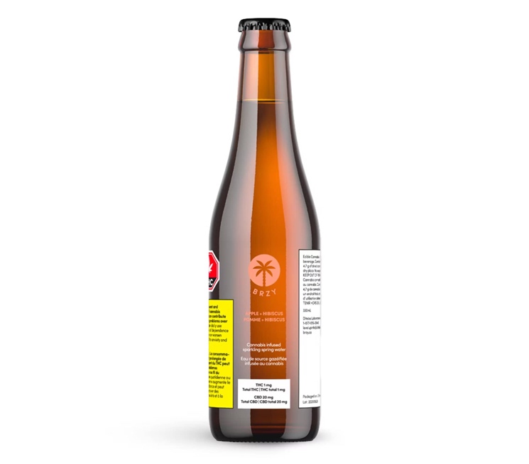 Brzy - Infused Sparkling Water Apple + Hibiscus - Hybrid 330Ml