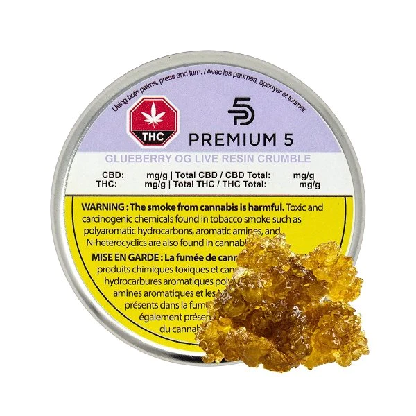 Premium 5 - Glueberry Og Live Resin Crumble -   0.5G