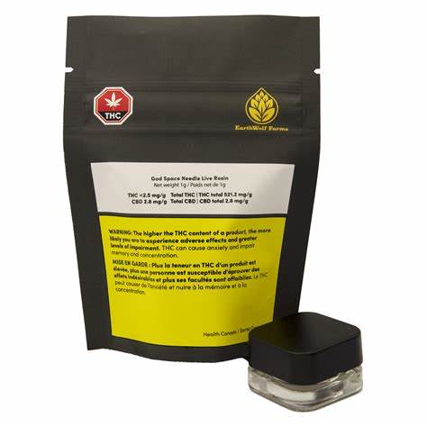 EARTHWOLF FARMS : GOD SPACE NEEDLE LIVE ROSIN - GOD SPACE NEEDLE LIVE ROSIN (1g)