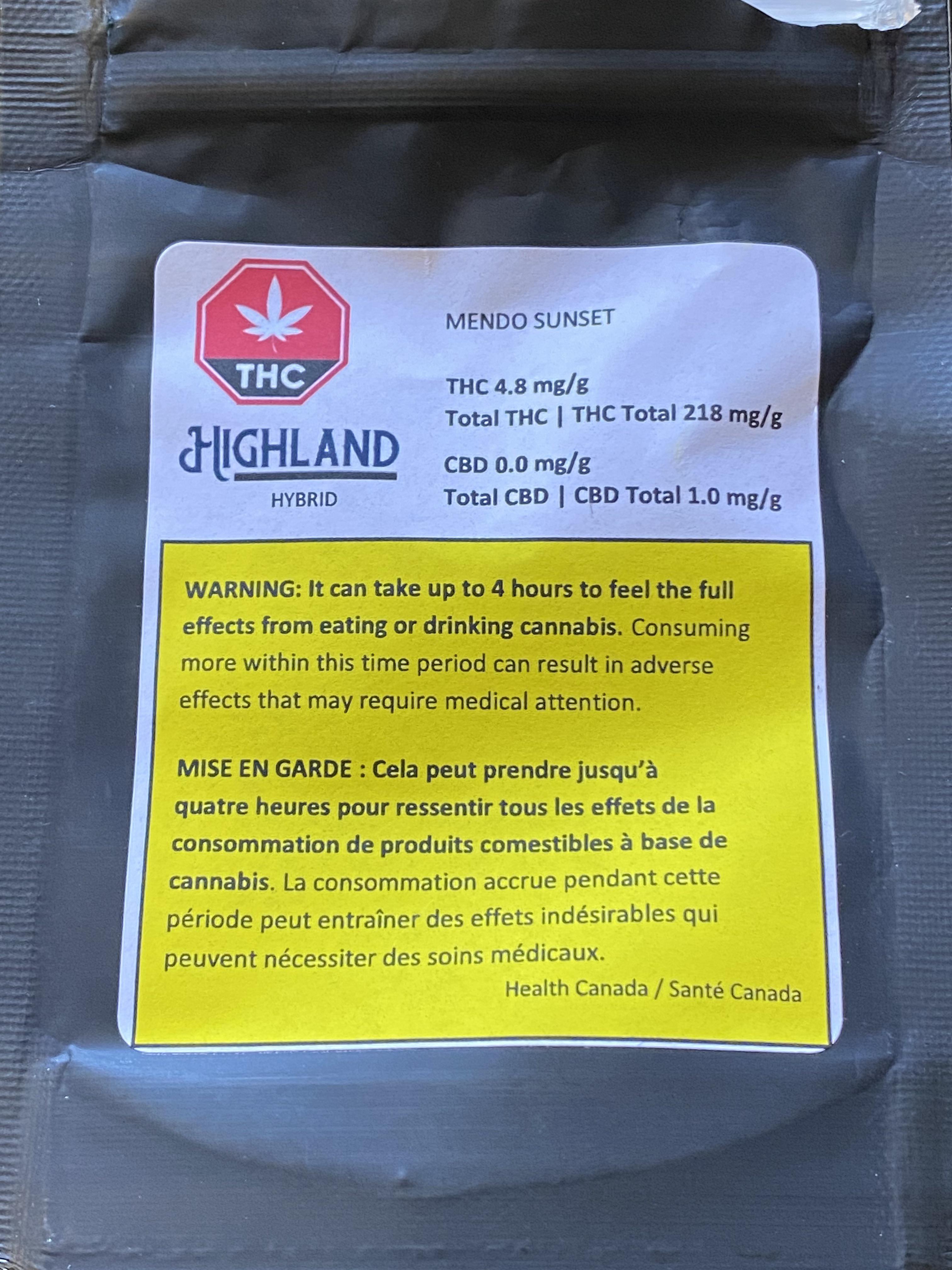 Highland Grow - Mendo Sunset - Hybrid 3.5G