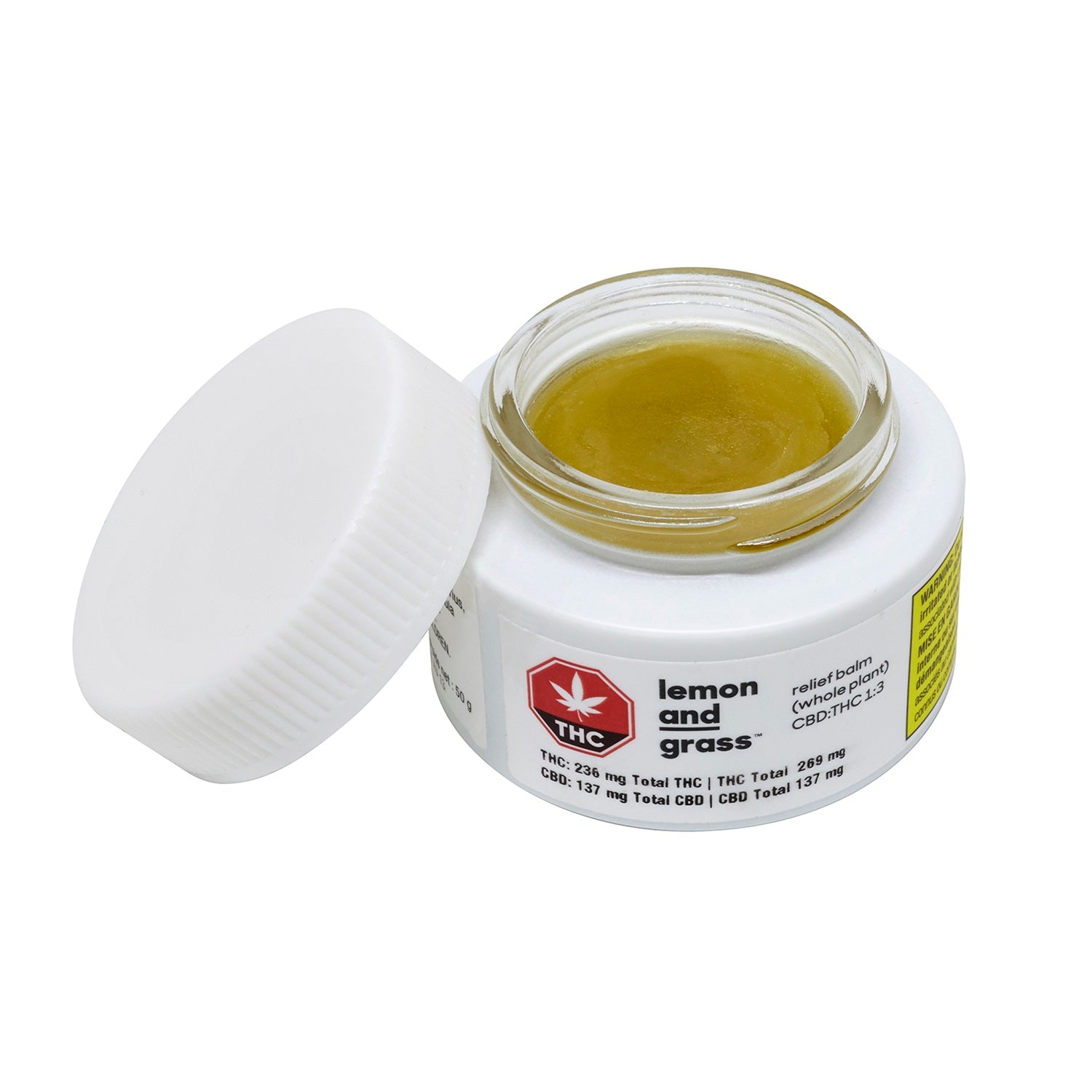 LEMON & GRASS : RELIEF BALM WHOLE PLANT CBD:THC 1:3